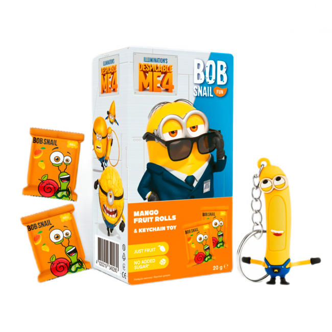 Сладости - Натуральные фруктовые конфеты Bob Snail Fun Манго и игрушка (4820219349280)#2