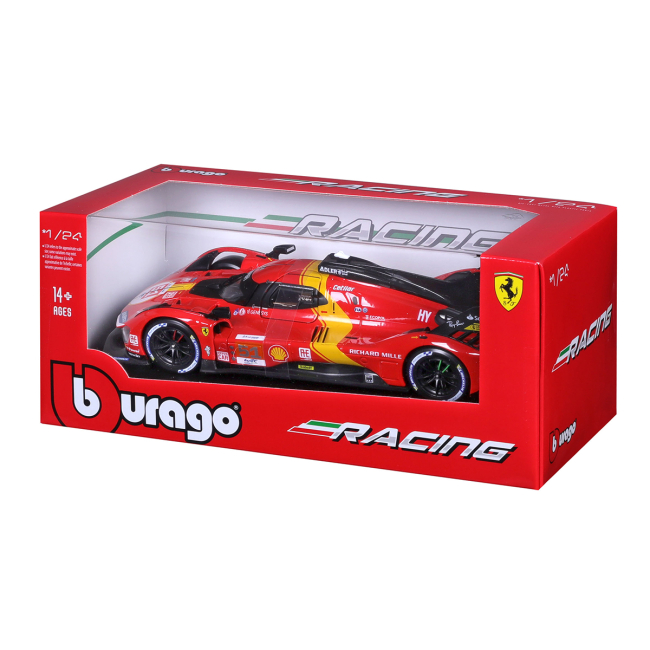 Автомоделі - Автомодель Bburago Racing Ferrari 499P LMH (18-26309)#7