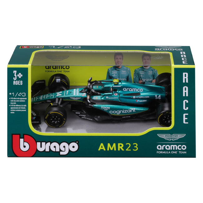 Автомодели - Автомодель Bburago Race Aston Martin AMR23 2023 в ассортименте (18-38090)#8