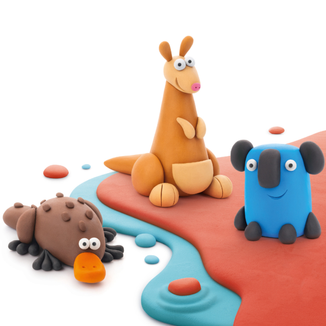 Наборы для лепки - Набор пластилина Ліпака Австралийские животные: Утконос, Кенгуру, Коала (60052-UA01)#3