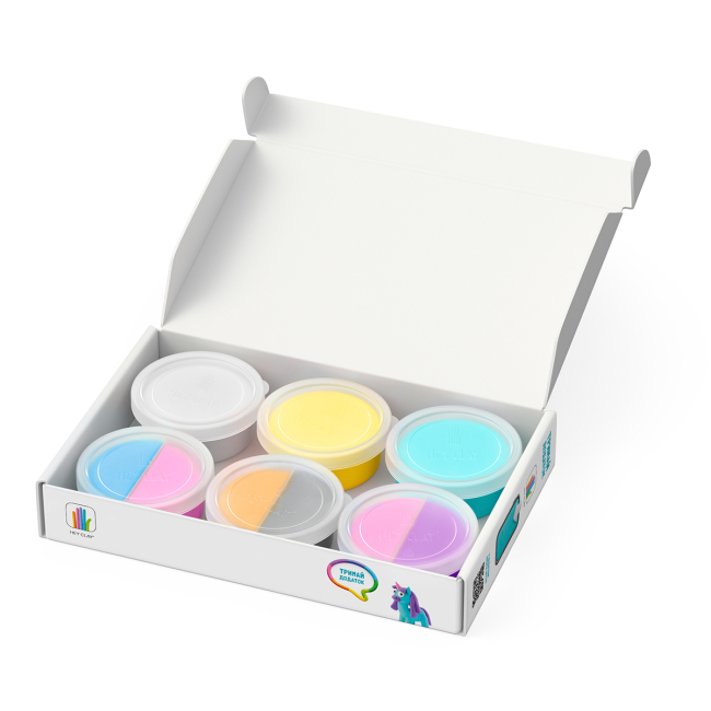 Наборы для лепки - Набор пластилина Ліпака Радужные единороги: Лайти, Санни, Рейни (60053-UA01)#2