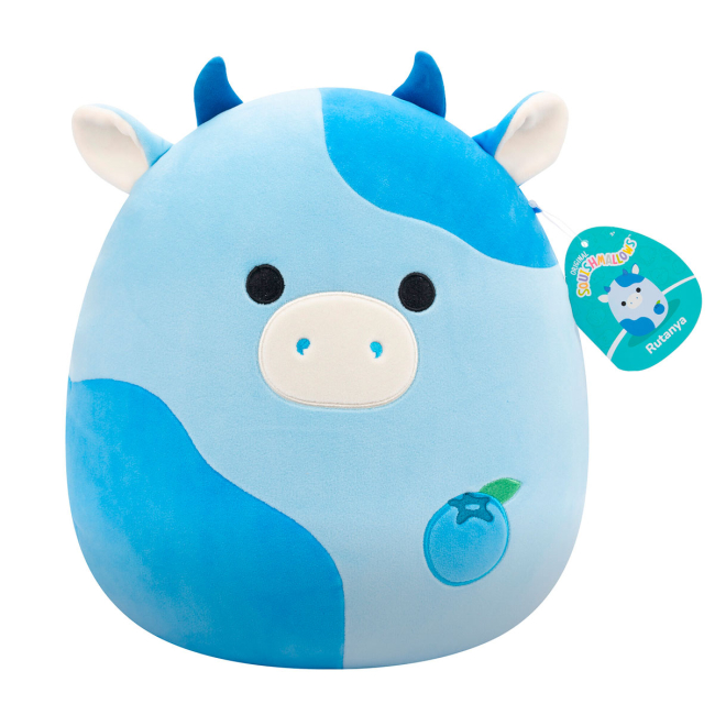 Подушки - Мягкая игрушка Squishmallows Коровка Рутания 30 см (SQCR06624)#6