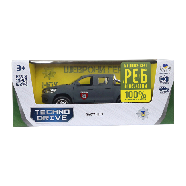Транспорт и спецтехника - Внедорожник TechnoDrive Шевроны Героев Toyota Hilux ОШБр НПУ Лють (KM6118F)#9