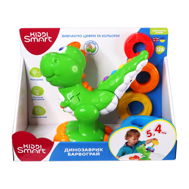 Развивающие игрушки - Развивающая игрушка Kiddi Smart Динозаврик Барвограй (4279T-KS)#9