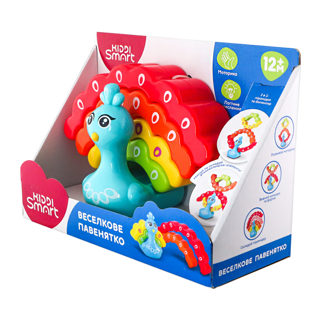 Розвивальні іграшки - Розвиваюча іграшка Kiddi Smart Веселкове павенятко (4508-KS)#6