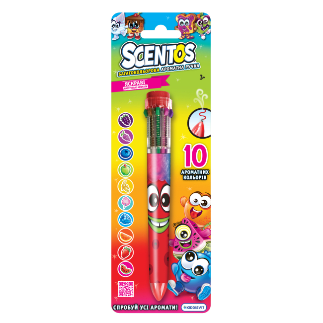 Канцтовари - Ручка Scentos Чарівний настрій W3 10 кольорів червона (11779-2/1)#2