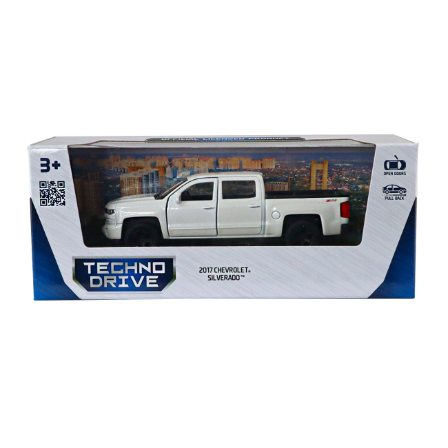 Автомоделі - Автомодель TechnoDrive Chevrolet Silverado 2017 перламутрово-білий (250381W/1)#8