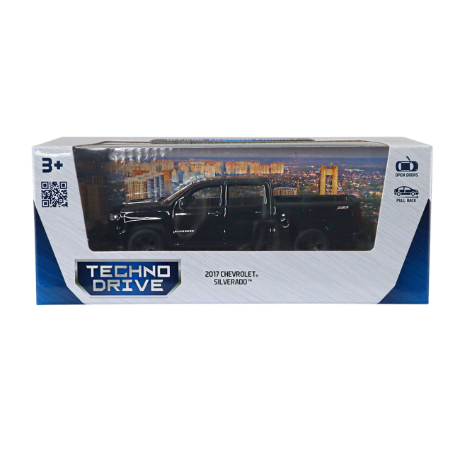Автомоделі - Автомодель TechnoDrive Chevrolet Silverado 2017 чорний (250381W/2)#8