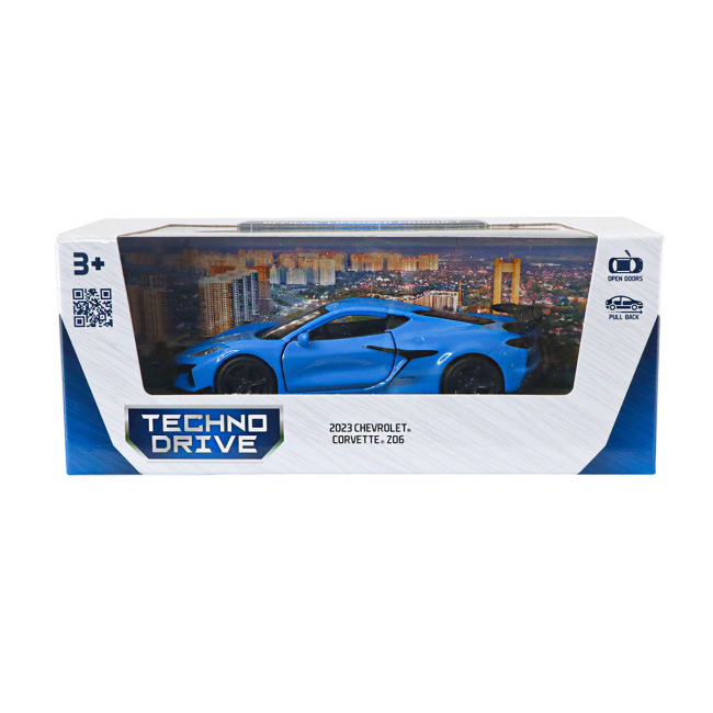 Автомоделі - Автомодель TechnoDrive Chevrolet Corvette Z06 2023 світло-блакитний (250383W/2)#8