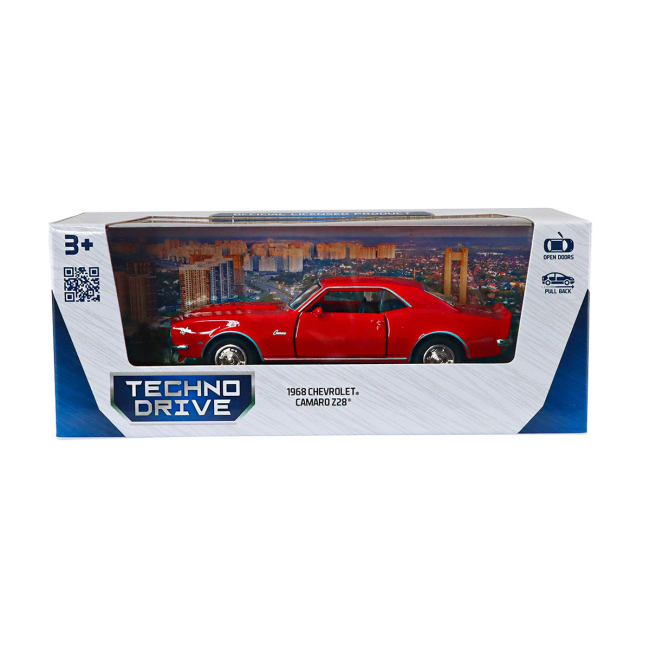 Автомоделі - Автомодель TechnoDrive Chevrolet Camaro Z28 1968 червоний (250384W/1)#7