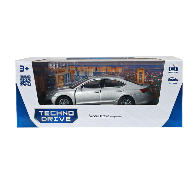 Автомоделі - Автомодель TechnoDrive Skoda Octavia сріблястий (250389W/2)#7