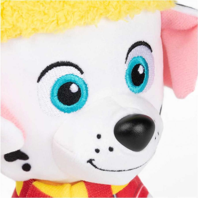 Персонажи мультфильмов - Мягкая игрушка Paw Patrol Зимние праздники Щенок Маршал 15 см (SM33351/6068124)#5