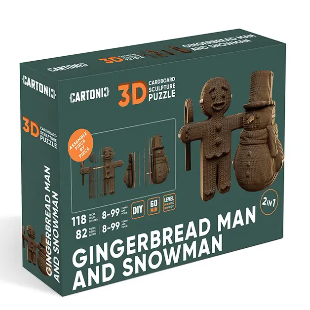 3D-пазлы - 3D пазл Cartonic Gingerbread man and Snowman (CARTGINGER)#4