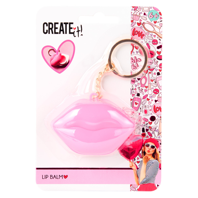 Косметика - Бальзам для губ Create It! Love Губы на брелке в ассортименте (84595)#3