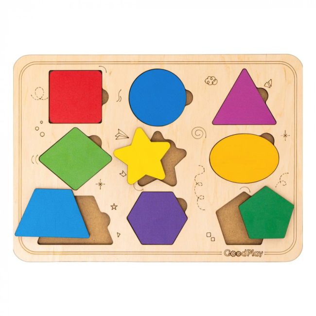 Развивающие игрушки - Пазл-сортер Good Play Фигурный мир (PS-4-001)#2