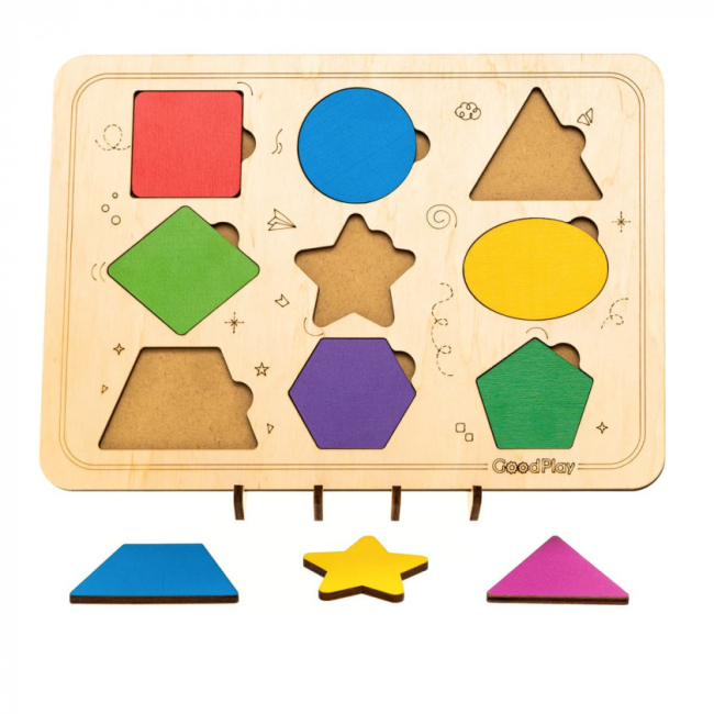 Развивающие игрушки - Пазл-сортер Good Play Фигурный мир (PS-4-001)#3