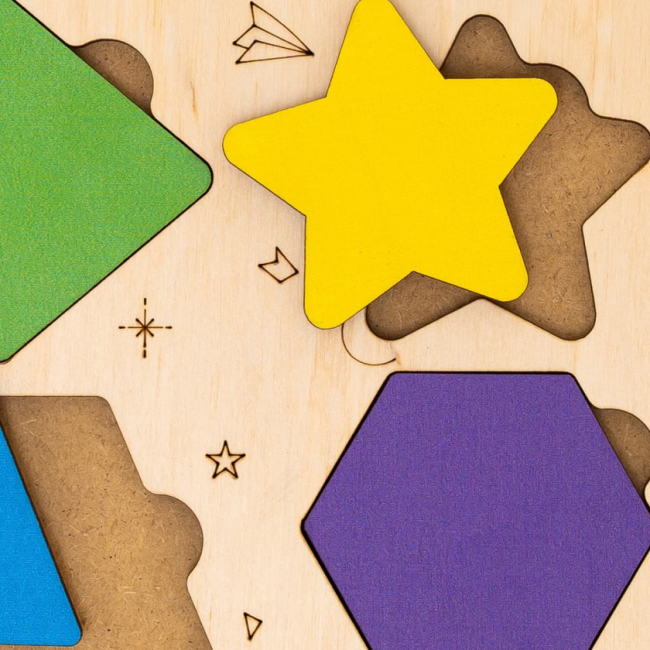 Развивающие игрушки - Пазл-сортер Good Play Фигурный мир (PS-4-001)#4