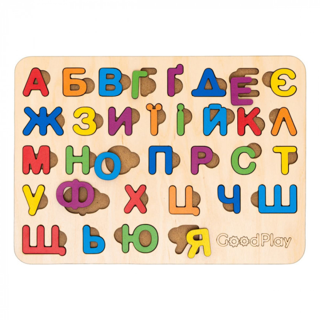 Развивающие игрушки - Пазл-сортер Good Play Алфавит радуга (PS-4-005)#2