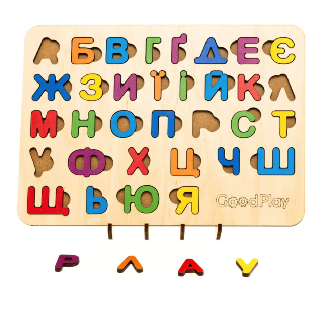 Развивающие игрушки - Пазл-сортер Good Play Алфавит радуга (PS-4-005)#3