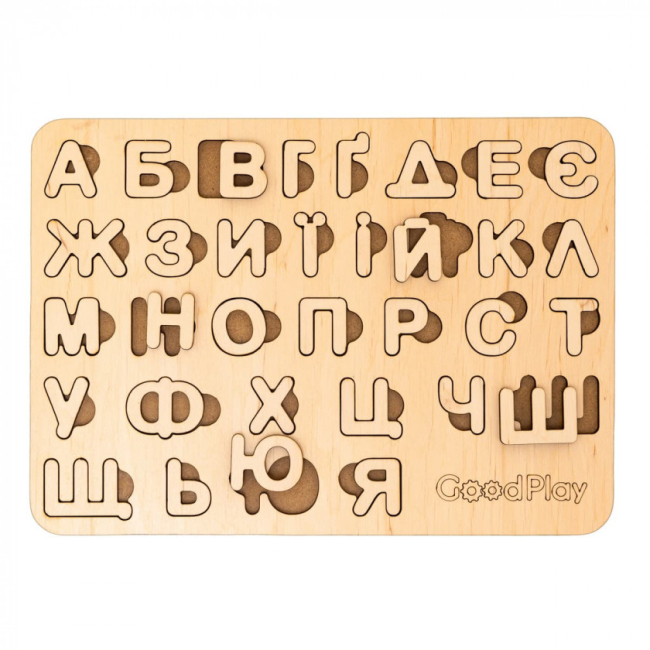 Розвивальні іграшки - Пазл-сортер Good Play Абетка дерево (PS-4-007)#2