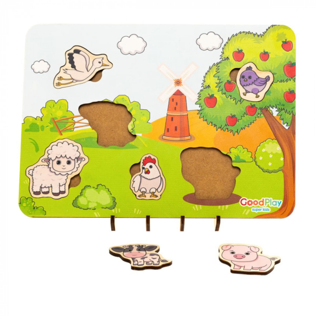 Развивающие игрушки - Пазл-сортер Good Play Фермерский мир (PS-4-012)#3