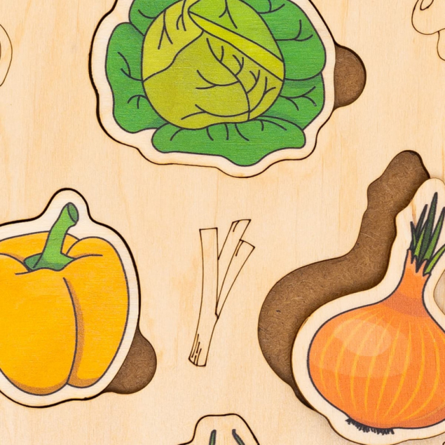 Развивающие игрушки - Пазл-сортер Good Play Овощной мир (PS-4-014)#3