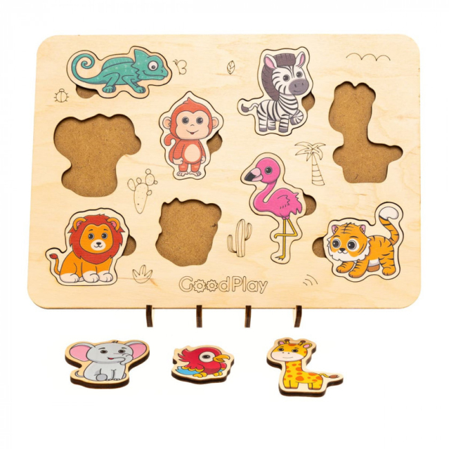 Развивающие игрушки - Пазл-сортер Good Play Сафари (PS-4-016)#2