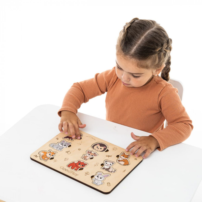 Развивающие игрушки - Пазл-сортер Good Play Лесные зверьки (PS-4-021)#3