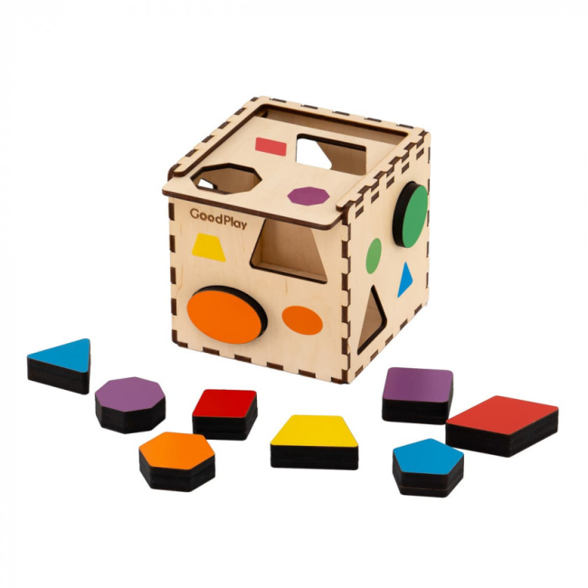 Розвивальні іграшки - Кубик-сортер Good Play Кольорова фігурка (CUB-4-002)#8