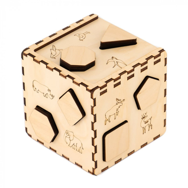 Розвивальні іграшки - Кубик-сортер Good Play Дерев’яний (CUB-4-003)#2