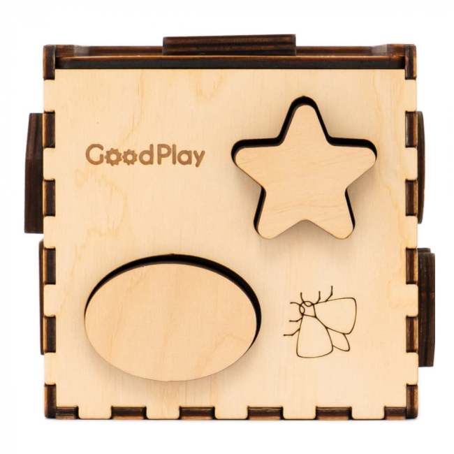 Розвивальні іграшки - Кубик-сортер Good Play Дерев’яний (CUB-4-003)#3