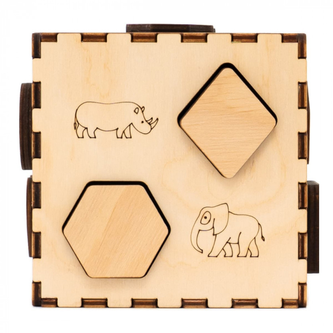 Розвивальні іграшки - Кубик-сортер Good Play Дерев’яний (CUB-4-003)#5