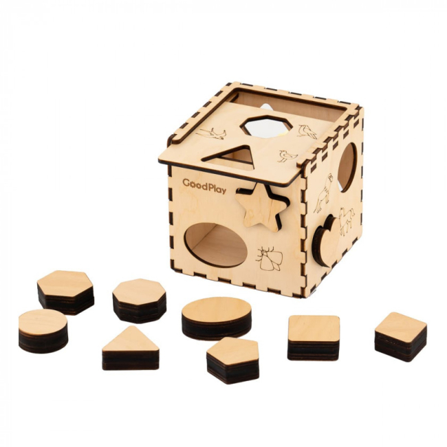 Розвивальні іграшки - Кубик-сортер Good Play Дерев’яний (CUB-4-003)#8