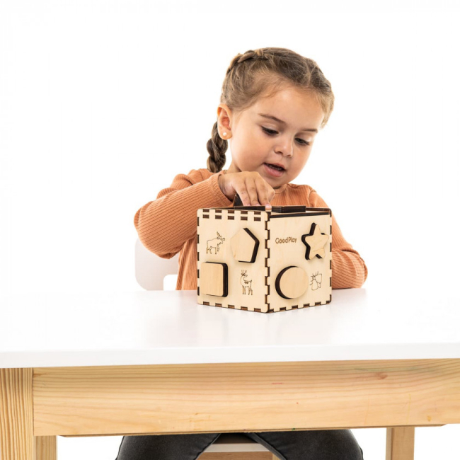 Розвивальні іграшки - Кубик-сортер Good Play Дерев’яний (CUB-4-003)#9