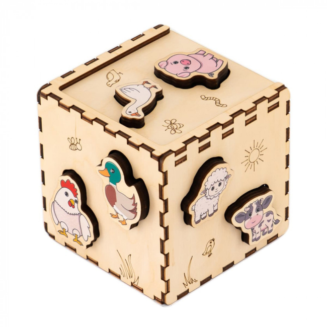 Развивающие игрушки - Кубик-сортер Good Play Фермерский мир (CUB-4-006)#2