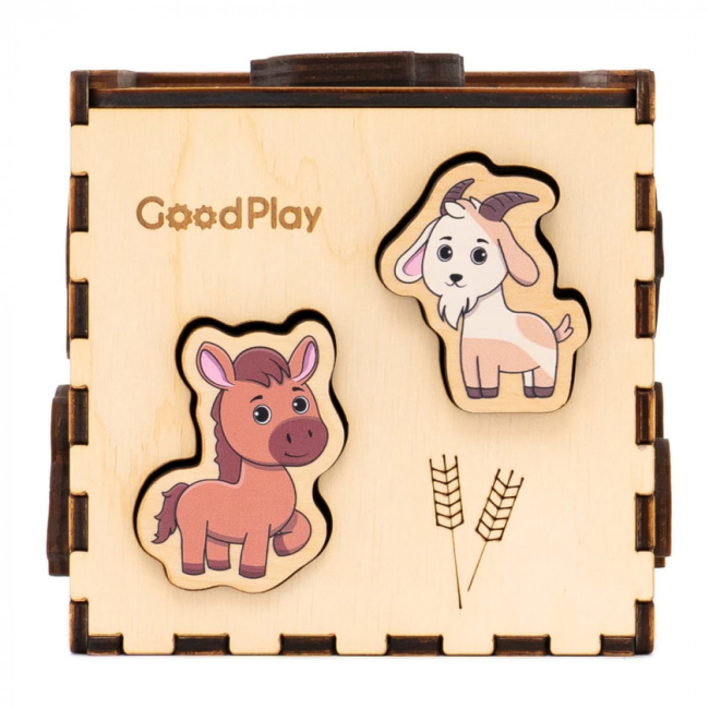 Развивающие игрушки - Кубик-сортер Good Play Фермерский мир (CUB-4-006)#3