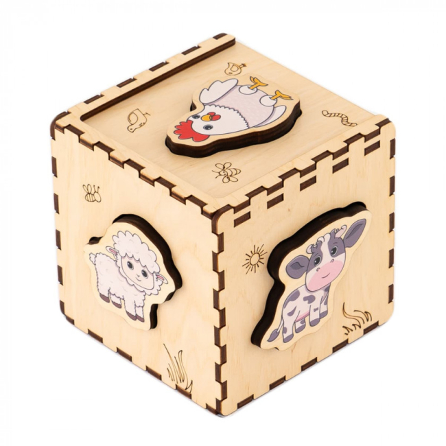 Развивающие игрушки - Кубик-сортер Good Play Ферма (CUB-4-007)#2
