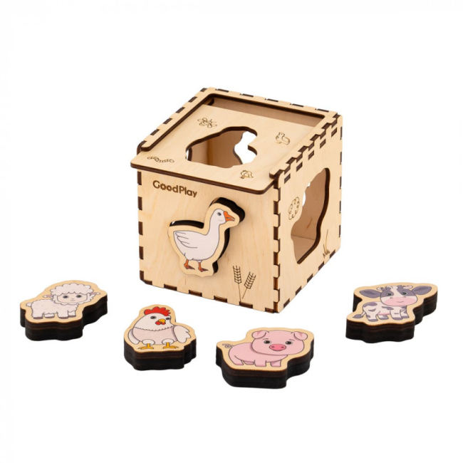 Развивающие игрушки - Кубик-сортер Good Play Ферма (CUB-4-007)#8
