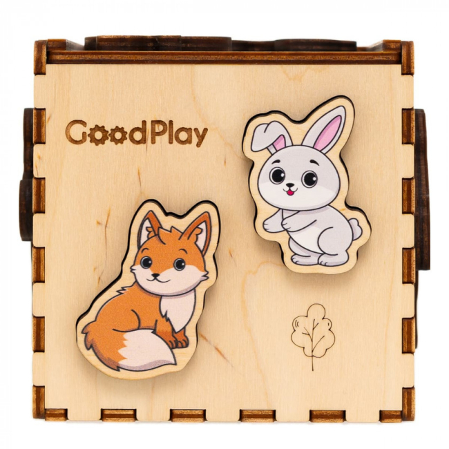 Развивающие игрушки - Кубик-сортер Good Play Лесные зверьки (CUB-4-008)#3