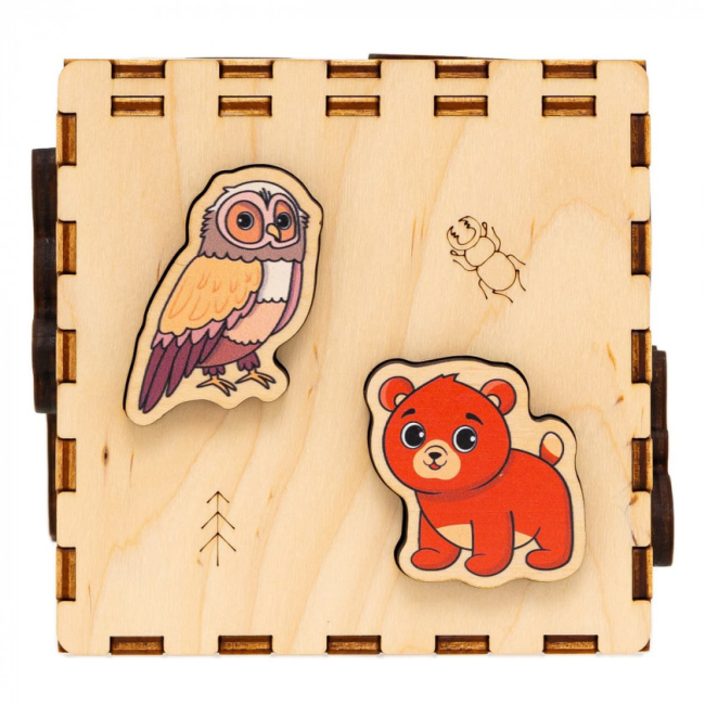 Развивающие игрушки - Кубик-сортер Good Play Лесные зверьки (CUB-4-008)#4