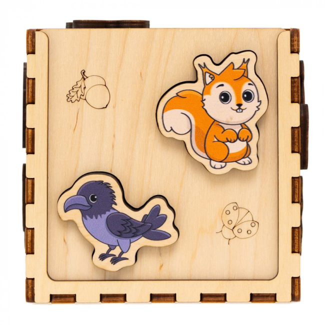 Развивающие игрушки - Кубик-сортер Good Play Лесные зверьки (CUB-4-008)#7