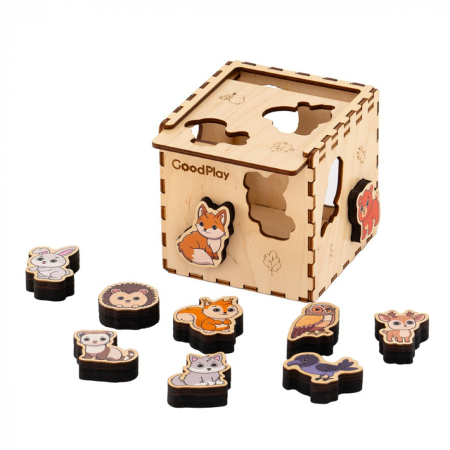 Развивающие игрушки - Кубик-сортер Good Play Лесные зверьки (CUB-4-008)#8