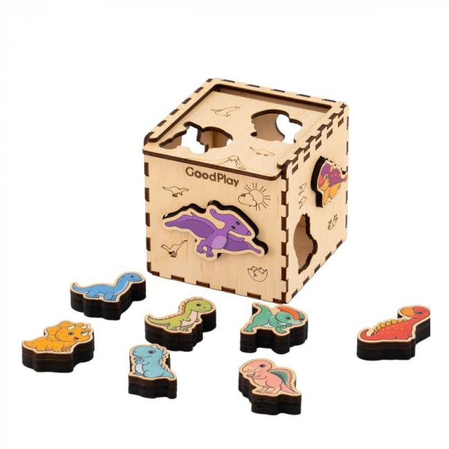 Развивающие игрушки - Кубик-сортер Good Play ДиноМир (CUB-4-010)#8