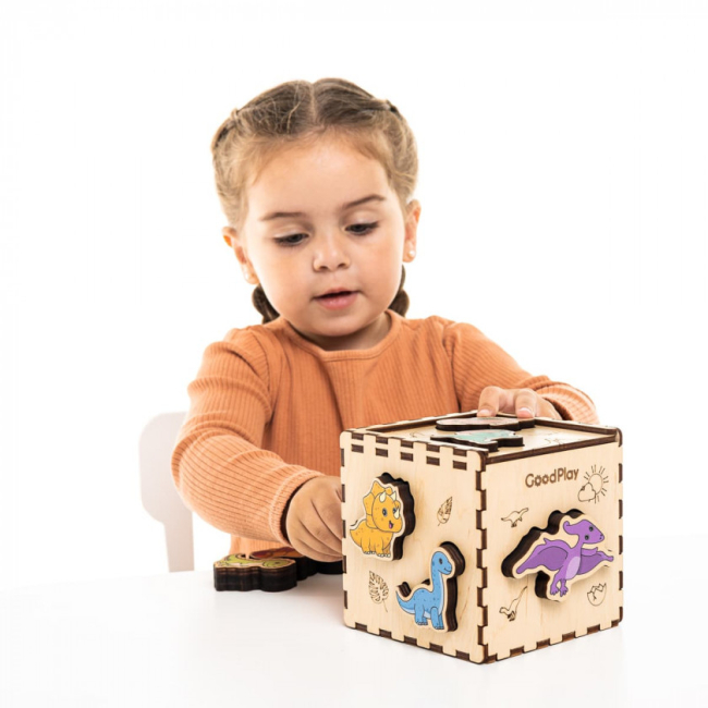 Развивающие игрушки - Кубик-сортер Good Play ДиноМир (CUB-4-010)#9