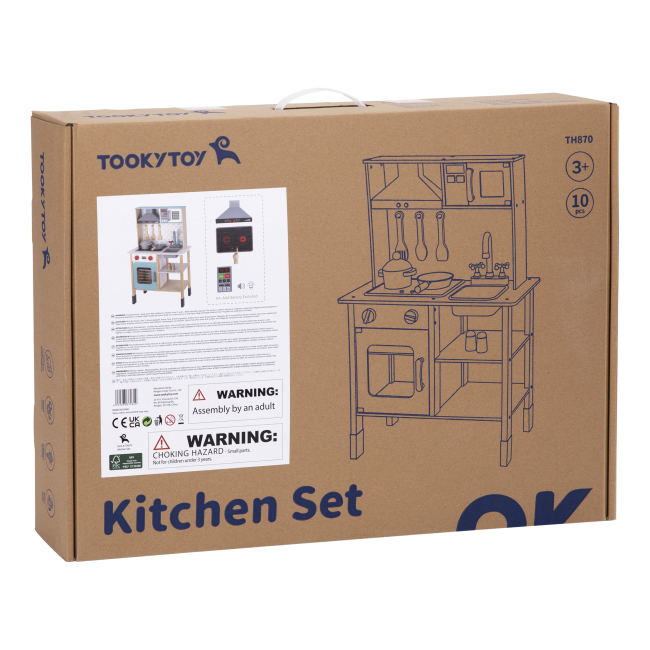 Дитячі кухні та побутова техніка - Ігровий набір Tookytoy Кухня з посудою (TH870)#4