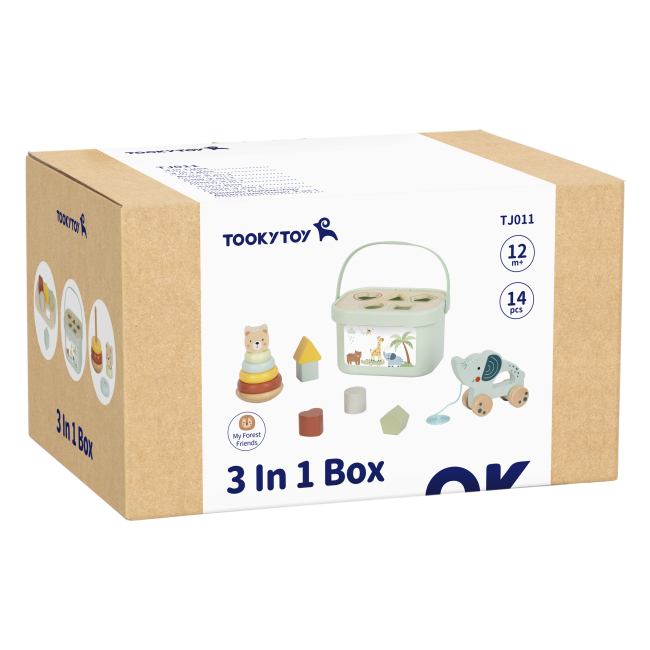 Розвивальні іграшки - Розвивальна іграшка Tookytoy Сортер 3 в 1 (TJ011)#2