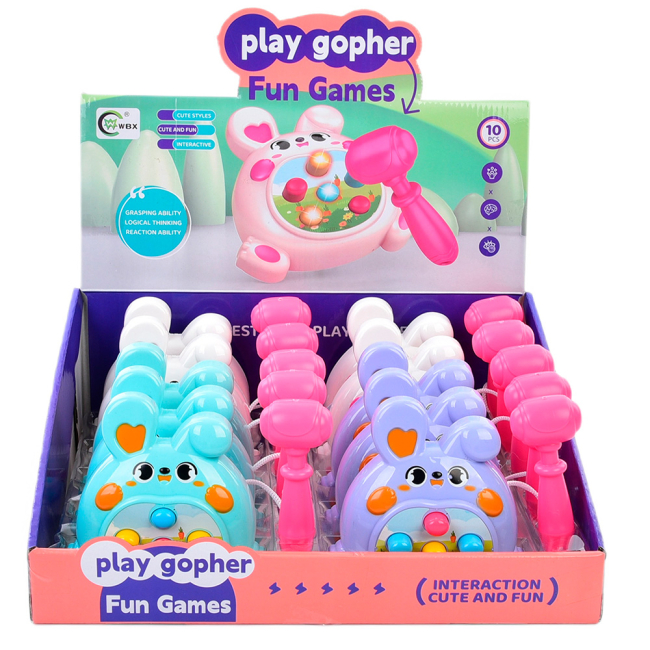 Развивающие игрушки - Развивающая игрушка WBX Зайчик с молоточком в ассортименте (168-89)#2