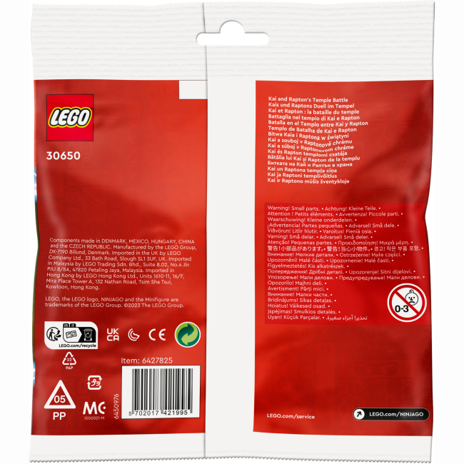 Конструктори LEGO - Конструктор LEGO NINJAGO Битва за Храм Кая і Раптона (30650)#3