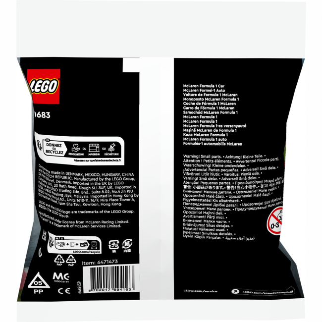 Конструктори LEGO - Конструктор LEGO Speed Champions Автомобіль McLaren Formula 1 (30683)#3