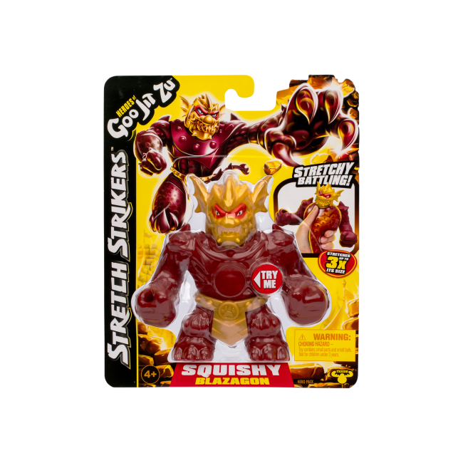 Антистрес іграшки - Cтретч-антистрес Goo Jit Zu Stretch strikers Блейзагон (123642)#2